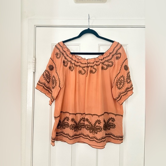 Sundance Silk Boho off the shoulder blouse Medium - Picture 1 of 3